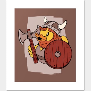 Cute Viking Rubber Ducky // Squeaky Duck Viking Posters and Art